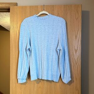 Light Blue Mock Neck Sweater